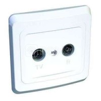 Розетка телевизионная оконечная TV/FM 1-м СП Этюд бел. SchE TVC-001B