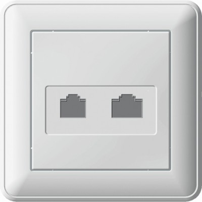Розетка компьютерная + телефонная 2-м СП W59 RJ45 + RJ11 кат.5E 1А бел. SchE RSI-251TK5E-18 (РСИ-251ТК5Е-18)