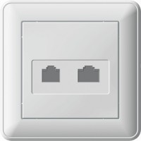 Розетка компьютерная + телефонная 2-м СП W59 RJ45 + RJ11 кат.5E 1А бел. SchE RSI-251TK5E-18 (РСИ-251ТК5Е-18)