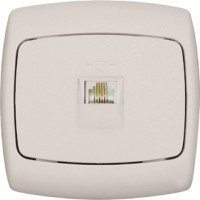 Розетка телефонная 1-м СП Рондо RJ11 бел. SchE RT-4S-BI (РТ-4С-би)