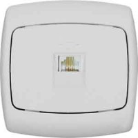 Розетка телефонная 1-м СП Рондо RJ11 бел. SchE RT-4S-BI (РТ-4С-би)