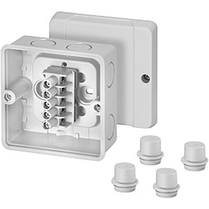 Коробка распределительная ОП 88х88х53мм IP55/65 с клемм. D9025 HENSEL 6000001