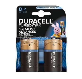 Элемент питания алкалиновый lr20-2bl turbo (блист.2шт) duracell б0018575