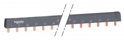 Шинка гребенчатая Acti9 3п (L1L2L3…) 100А 24мод. 18мм разрезаемая SchE A9XPH324