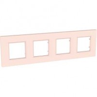 Рамка 4-м Unica Quadro роз./жемчуж. SchE MGU4.708.37