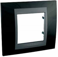 Рамка 1-м Unica Top родий/графит SchE MGU66.002.293