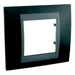 Рамка 1-м Unica Top родий/графит SchE MGU66.002.293