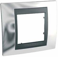 Рамка 1-м Unica Top хром/графит SchE MGU66.002.210