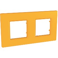 Рамка 2-м Unica quadro оранж. SchE MGU4.704.29