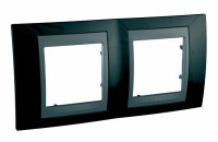 Рамка 2-м Unica Top родий/графит SchE MGU66.004.293