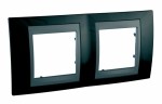 Рамка 2-м Unica Top родий/графит SchE MGU66.004.293