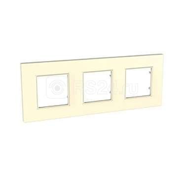 Рамка 3-м Unica quadro беж. SchE MGU2.706.25