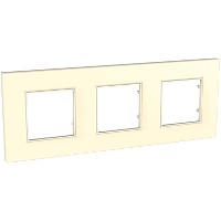 Рамка 3-м Unica quadro беж. SchE MGU2.706.25