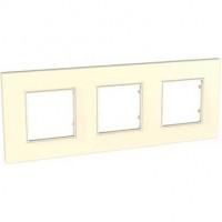 Рамка 3-м Unica quadro беж. SchE MGU2.706.25