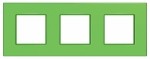 Рамка 3-м Unica quadro киви SchE MGU4.706.28