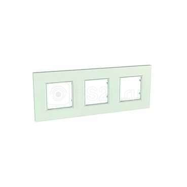 Рамка 3-м Unica Quadro матов. стекло SchE MGU2.706.17
