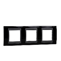 Рамка 3-м Unica Top родий/графит SchE MGU66.006.293