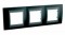 Рамка 3-м Unica Top родий/графит SchE MGU66.006.293