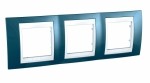 Рамка 3-м Unica Хамелеон горизонт. гол. лед/бел. SchE MGU6.006.854
