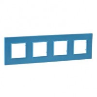 Рамка 4-м Unica quadro голубика SchE MGU4.708.26