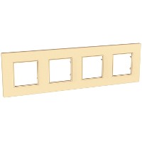 Рамка 4-м Unica quadro карамель SchE MGU4.708.36