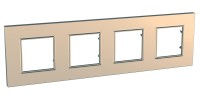 Рамка 4-м Unica quadro медь SchE MGU6.708.56