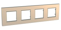 Рамка 4-м Unica quadro медь SchE MGU6.708.56