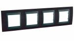 Рамка 4-м Unica Top венге/графит SchE MGU66.008.2M3