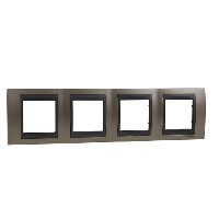 Рамка 4-м Unica Top оникс/графит SchE MGU66.008.296