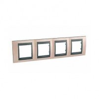 Рамка 4-м Unica Top оникс/графит SchE MGU66.008.296