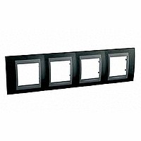 Рамка 4-м Unica Top родий/графит SchE MGU66.008.293