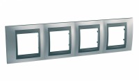 Рамка 4-м Unica Top матов. хром/графит SchE MGU66.008.238