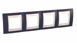 Рамка 4-м Unica Хамелеон горизонт. гранат./беж. SchE MGU6.008.572
