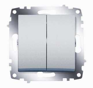 Механизм выключателя 2-кл. сп cosmo 10а ip20 алюм. abb 619-011000-202