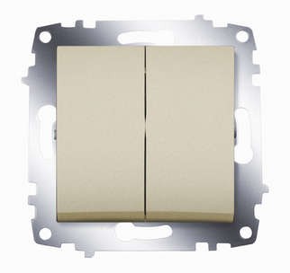 Механизм выключателя 2-кл. сп cosmo 10а ip20 титаниум abb 619-011400-202