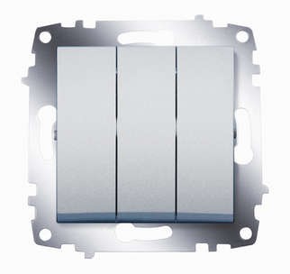 Механизм выключателя 3-кл. сп cosmo 10а ip20 алюм. abb 619-011000-254