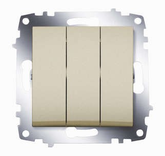 Механизм выключателя 3-кл. сп cosmo 10а ip20 титаниум abb 619-011400-254