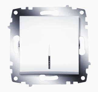Механизм выключателя 1-кл. сп cosmo 10а ip20 с подсветкой бел. abb 619-010200-201