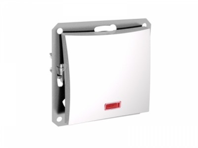 Выключатель 1-кл. СП Дуэт 10А IP20 с индикацией механизм бел. SchE WDE000113