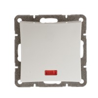 Выключатель 1-кл. СП Дуэт 10А IP20 с индикацией механизм бел. SchE WDE000113