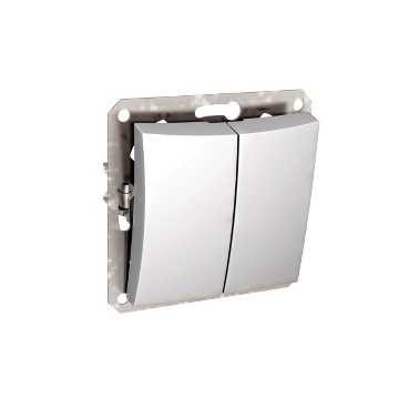 Выключатель 2-кл. СП Дуэт 10А IP20 с индикацией механизм бел. SchE WDE000153