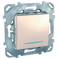 Механизм переключателя перекрестного 1-кл. СП Unica 10А IP20 (сх. 7а) с подсветкой беж. SchE MGU5.205.25NZD