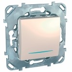 Механизм переключателя перекрестного 1-кл. СП Unica 10А IP20 (сх. 7а) с подсветкой беж. SchE MGU5.205.25NZD