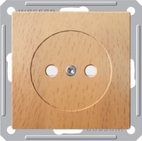 Розетка 1-м СП W59 16А IP20 без заземл. защ. шторки механизм бук SchE RS16-151-8-86