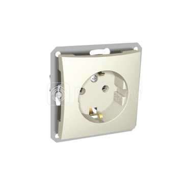 Розетка 1-м СП Дуэт 16А IP20 с заземл. механизм беж. SchE WDE000243