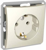Розетка 1-м СП Дуэт 16А IP20 с заземл. механизм беж. SchE WDE000243