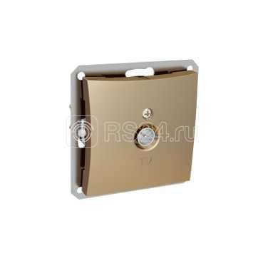 Розетка телевизионная TV 1-м СП Дуэт 0.7дБ коннектор механизм шампань SchE WDE000491