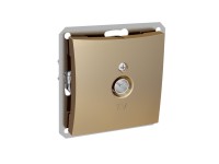 Розетка телевизионная TV 1-м СП Дуэт 0.7дБ коннектор механизм шампань SchE WDE000491