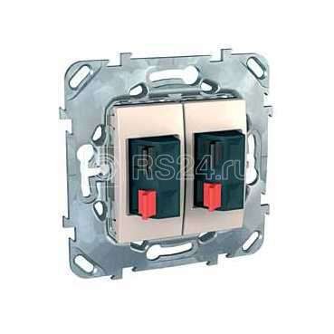 Механизм розетки аудио 2-м СП Unica беж. SchE MGU5.8787.25ZD
