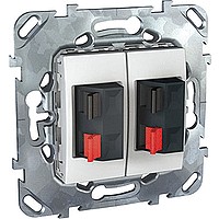 Розетка аудио 2-м СП Unica механизм бел. SchE MGU5.8787.18ZD